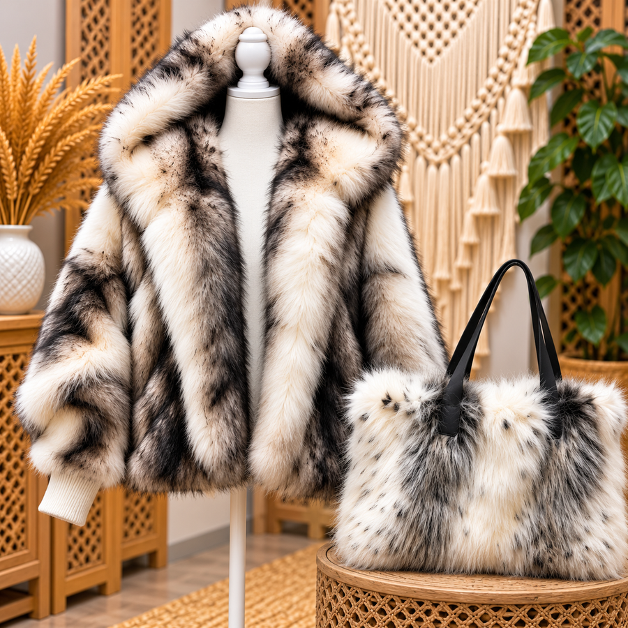 Winter Whisper Hooded Faux Fur Jacket By Azalea Wang