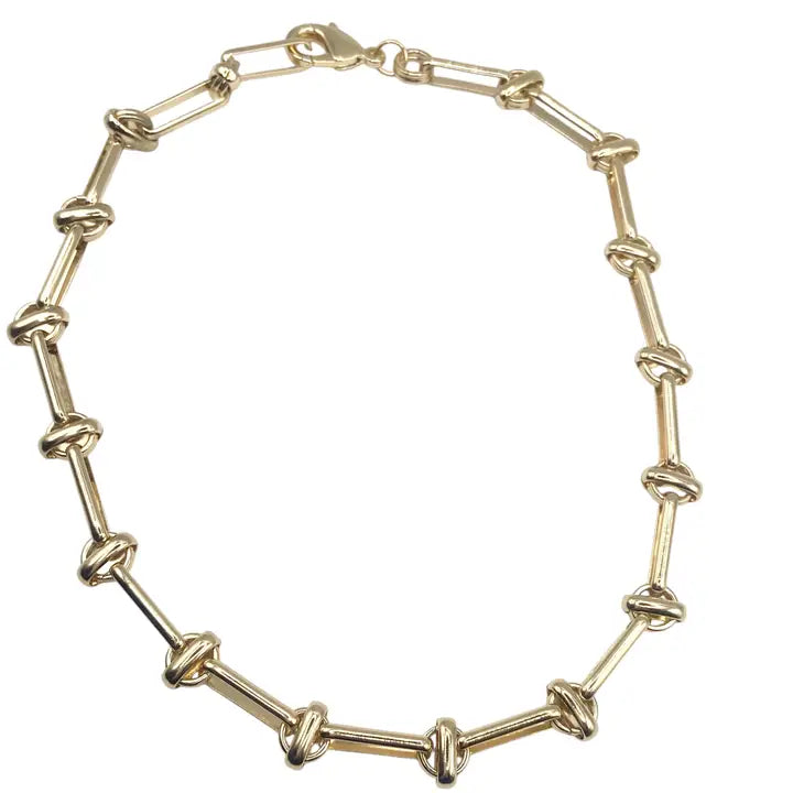 Knotted Chunky Link Chain Necklace