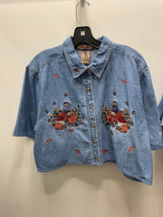 Reworked Denim Crop Button Down #208