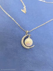 Moon Pendant Necklace