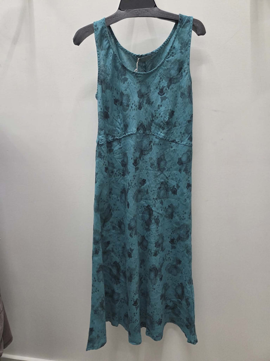 Aqua Daydream Linen Dress