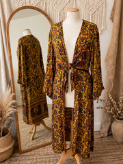 Crepe Sari Spellbound Kimono #102 by Kantha Bae