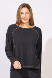 Butter Rib Knit Raglan Pullover by Escape