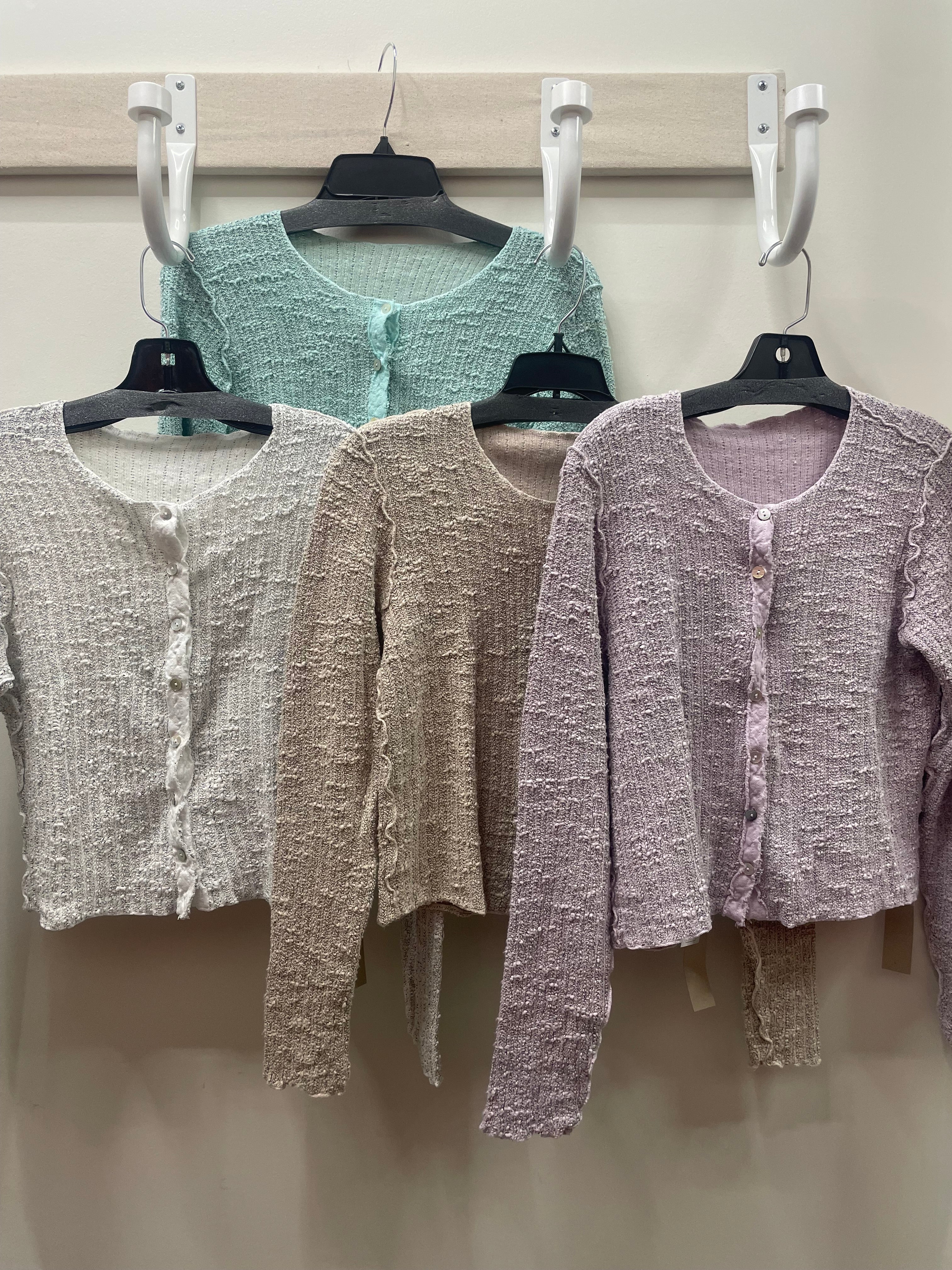 Texture Crop Cardigan by Cut Loose