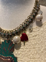 Celtic Heart Red Charm Necklace by Gina Robin Boutique