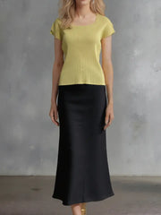 Pleated Short Sleeve Top by EllyNDale