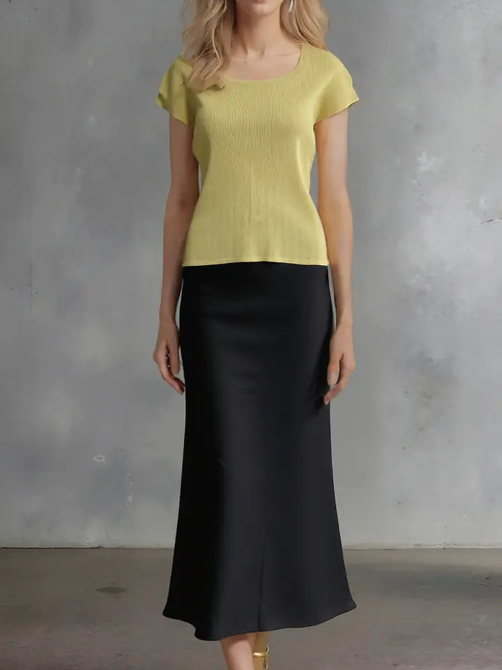 Pleated Short Sleeve Top by EllyNDale Robin Boutique