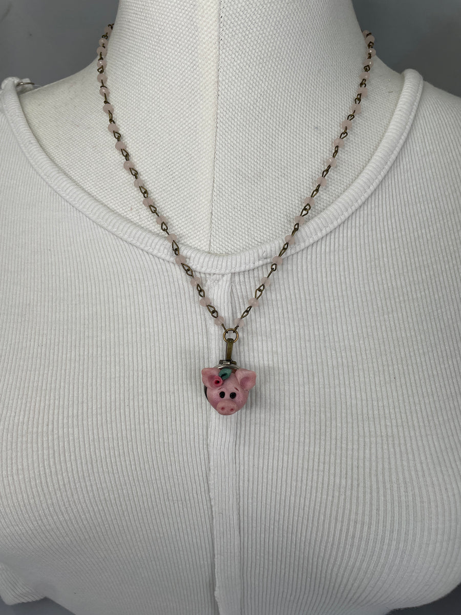 Mini Miss Piggy Necklace by Gina