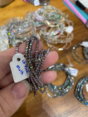 Rhinestone Tennis Stretch Bracelets