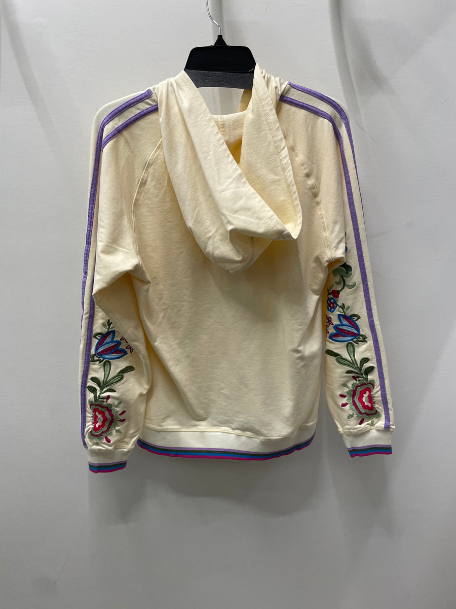French Terry Embroidered Zip Hoodie by Paparazzi