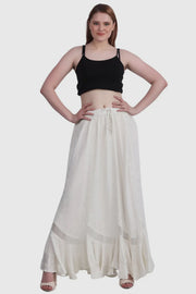 Embroidered Maxi Skirt