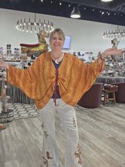 Crepe Silk Butterfly Top #015 by Kantha Bae