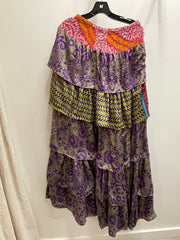 Rasgulla Sari Venus Ruffle Maxi by Kantha Bae Robin Boutique 