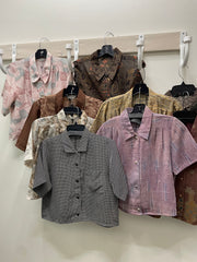 Reworked Flowy Crop Button Down #114