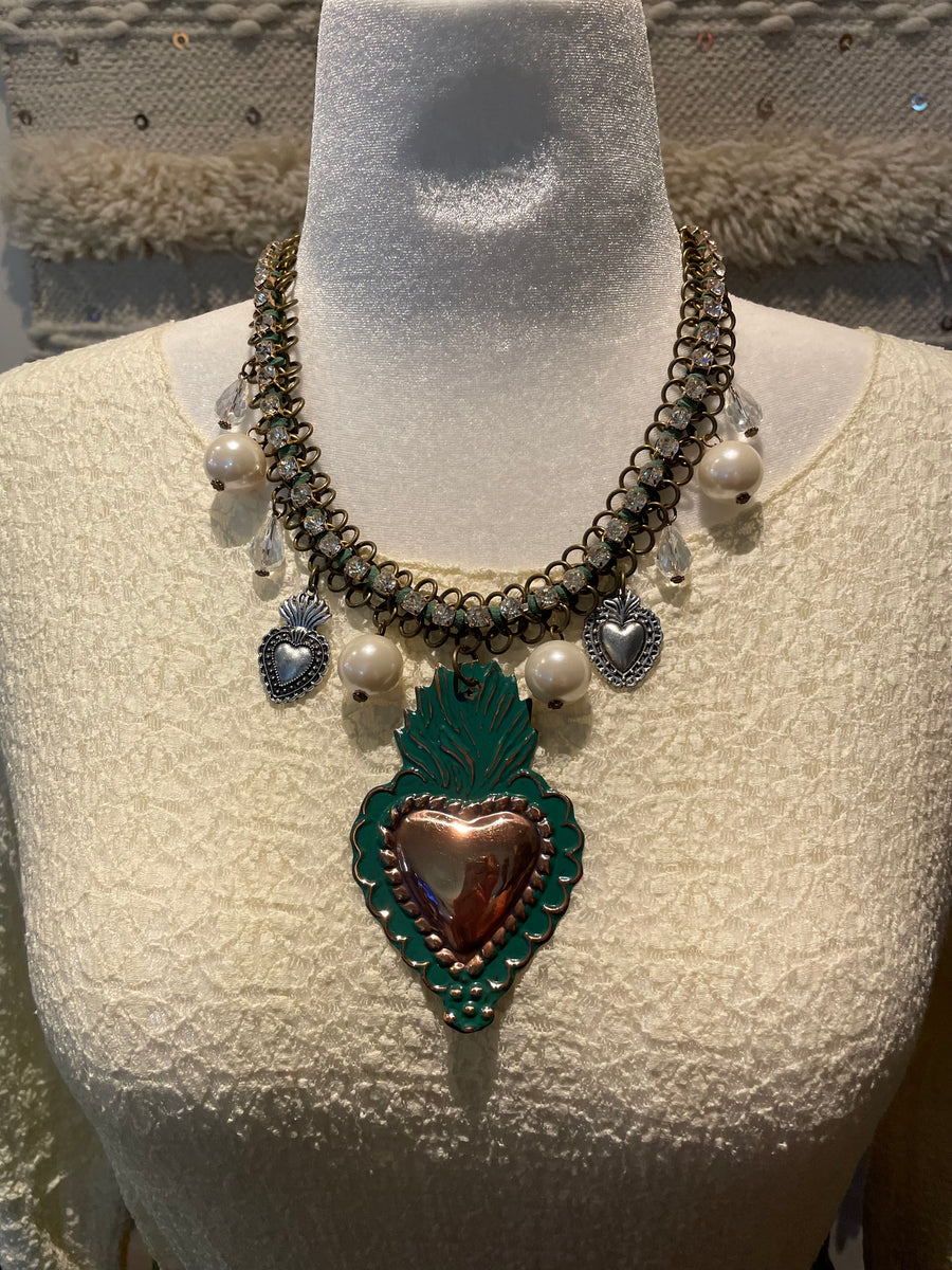 Celtic Heart Silver Charm Necklace by Gina