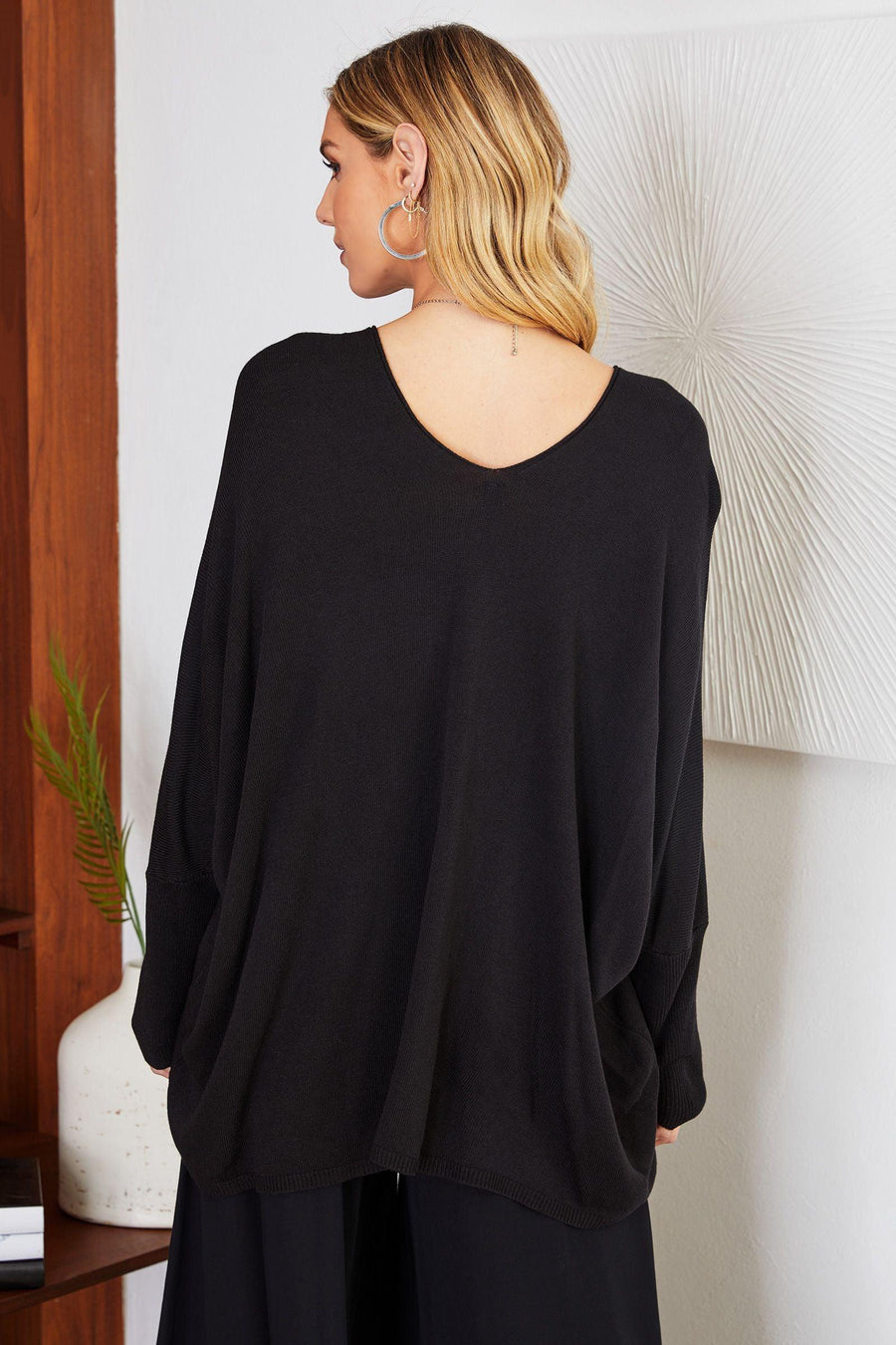 Oversized V-Neck Sweater by Venti6 12078 - Robin Boutique-Boutique 