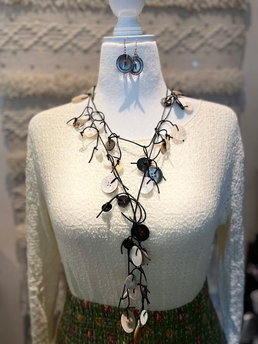 Scarf Button Necklace by The Vintage Jewel