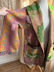 Fine Kantha Drifter Coat #224 by Kantha Bae