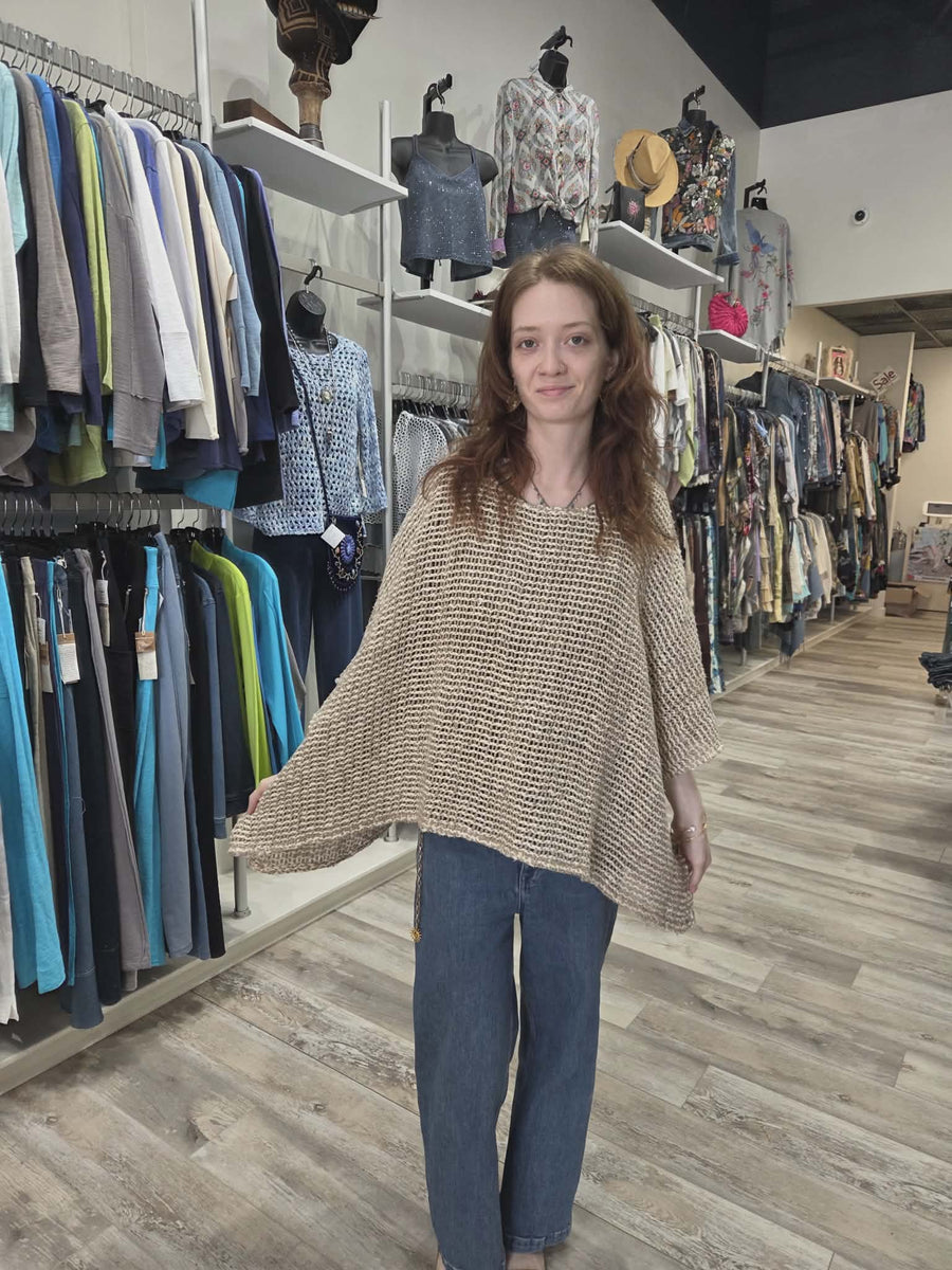 3/4 Sleeve Oversized Sweater