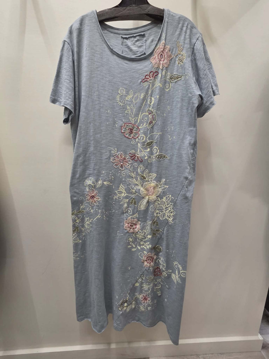 Marijka Embroidered Tee Dress by Caite & Kyla