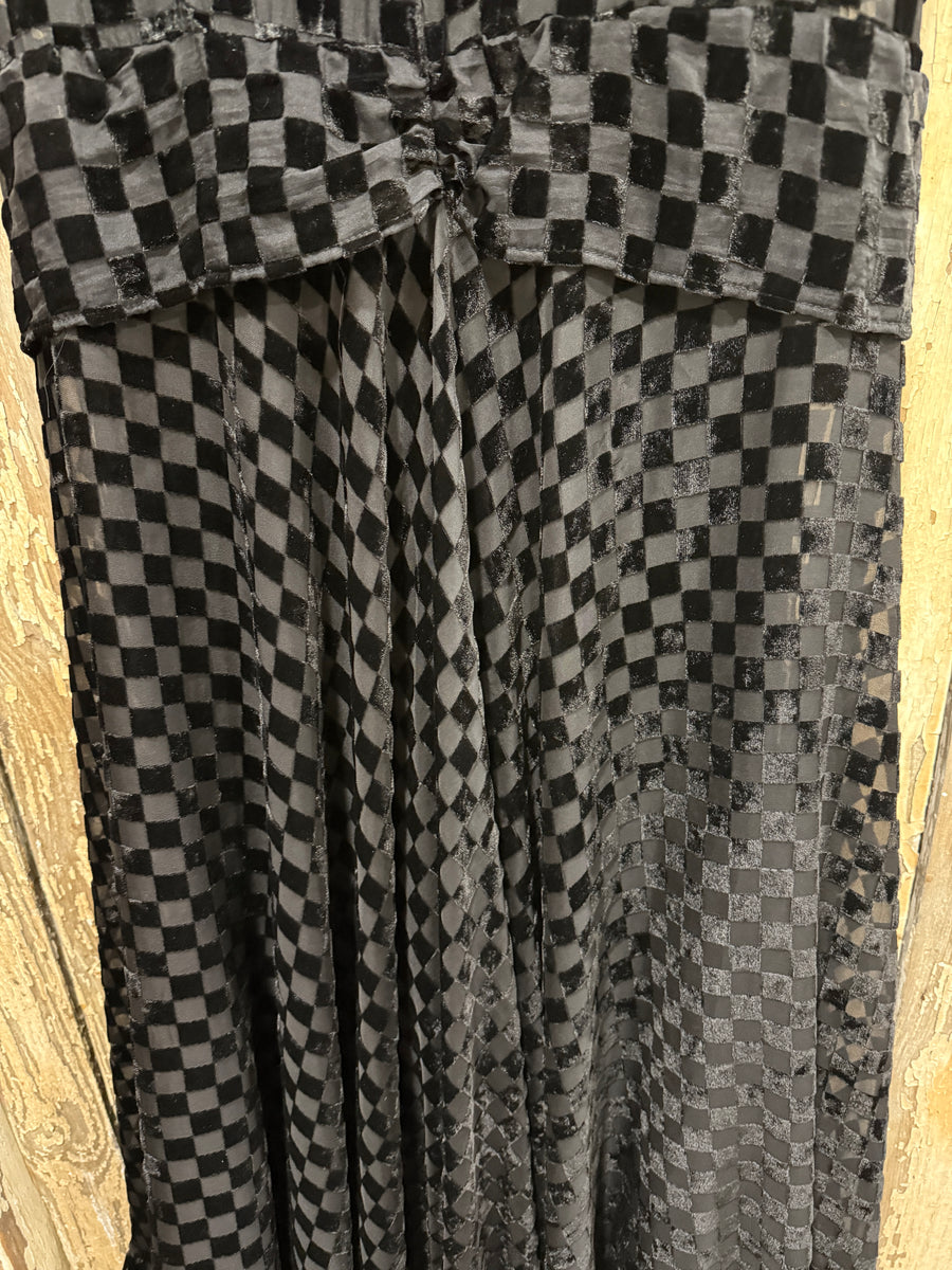 St Geraldine Checkered Velvet Dress