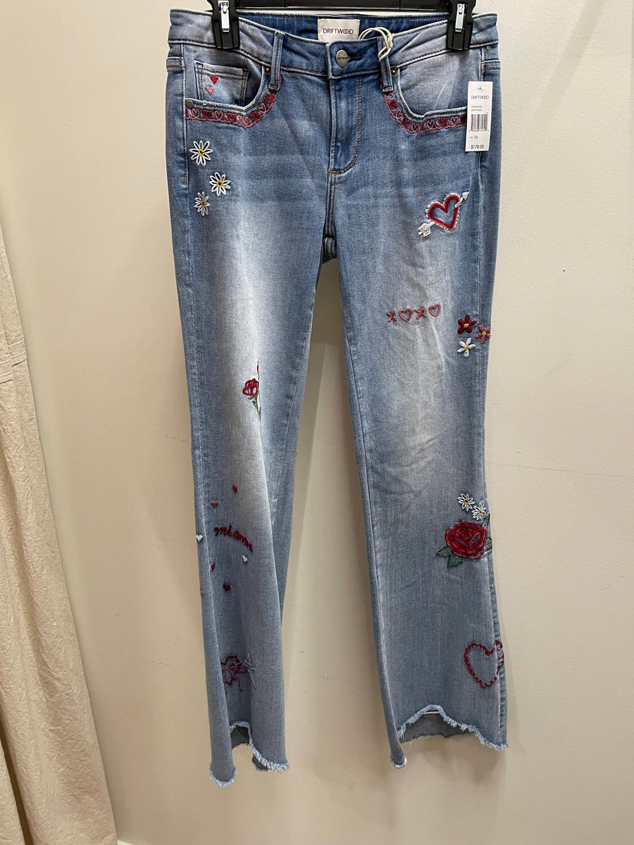Eva Love Letters Jean by Driftwood Robin Boutique