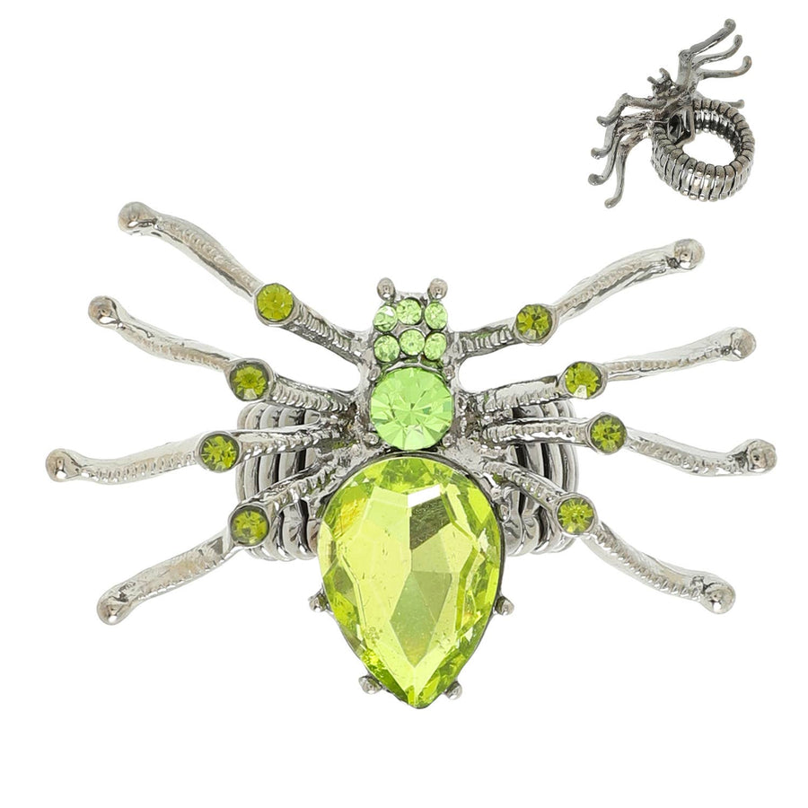 Halloween Jeweled Spider Stretch Ring Robin Boutique