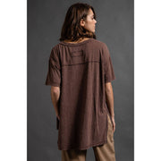Mineral Washed Short Sleeve Tee by Rae Mode T9774 Robin Boutique