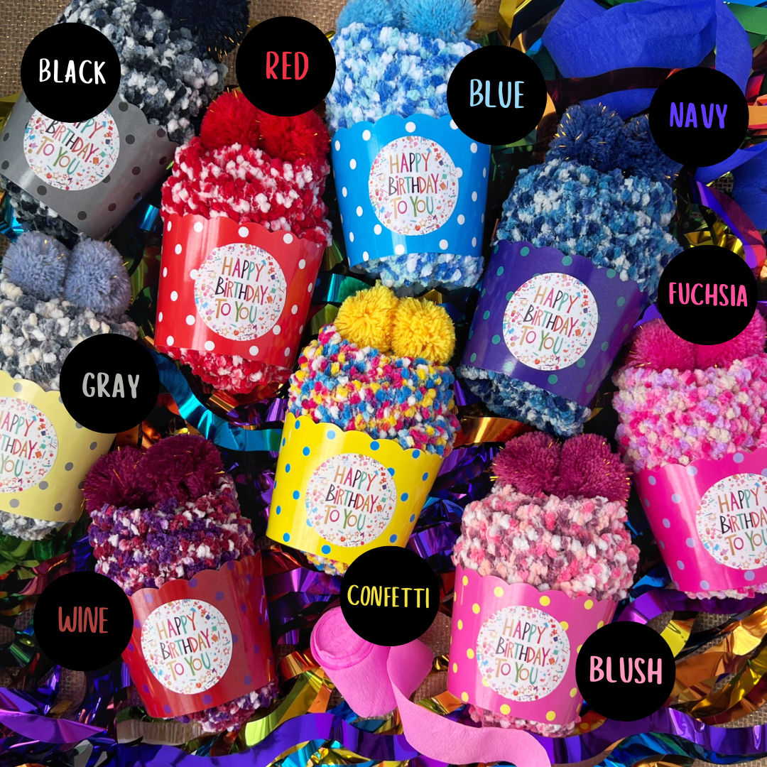 "Happy Birthday" Cozy Cupcake Socks Robin Boutique