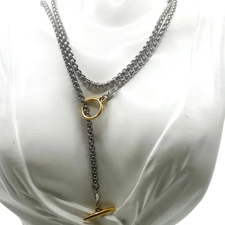 Two Tone Wrap Necklace