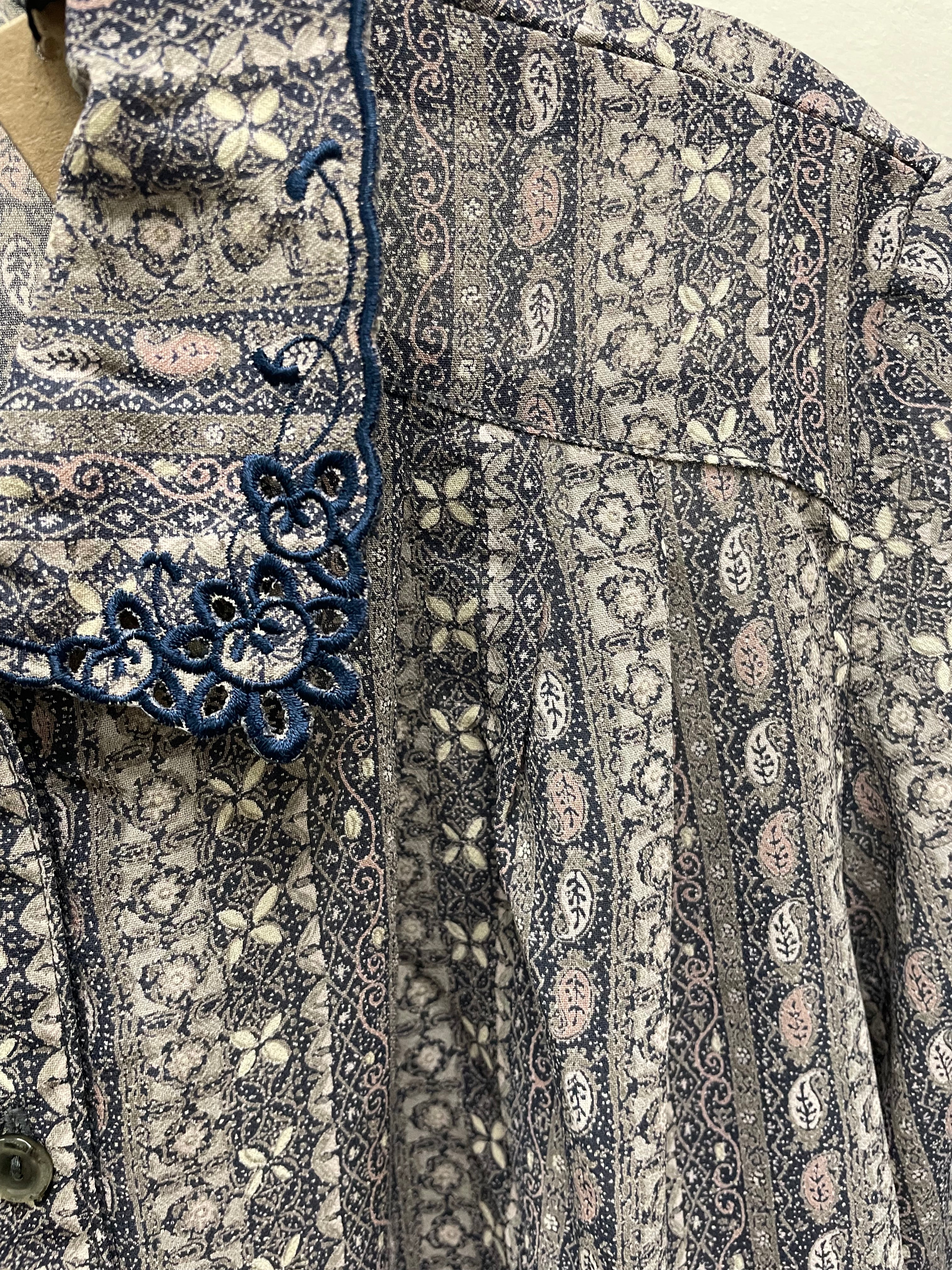 Reworked Flowy Crop Button Down #100