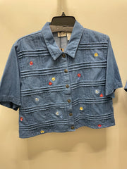 Reworked Denim Crop Button Down #210