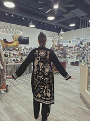Velvet Embroidered Duster by Paparazzi