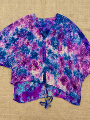 Crepe Sari Hi Lo Butterfly Top #143 by Kantha Bae