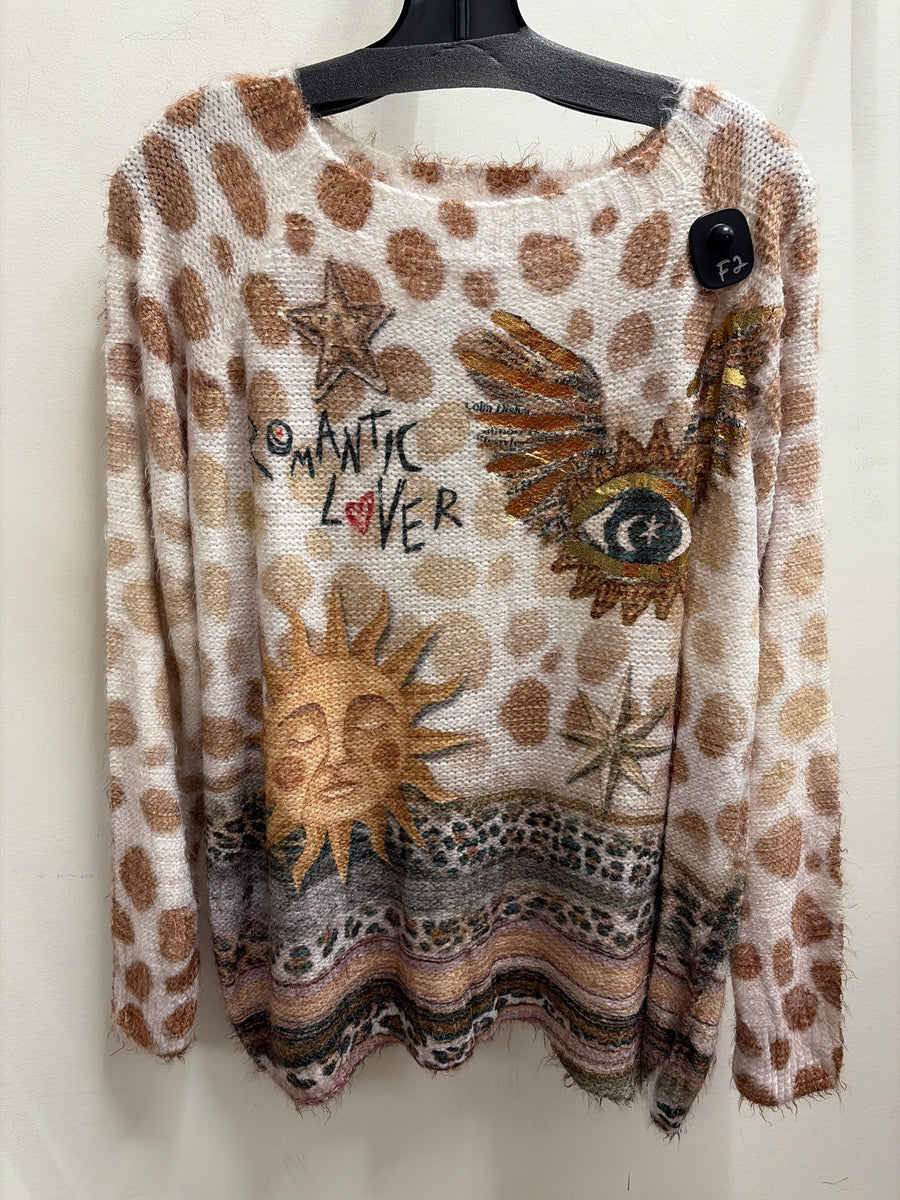 Romantic Lover Print Sweater by Amorosa