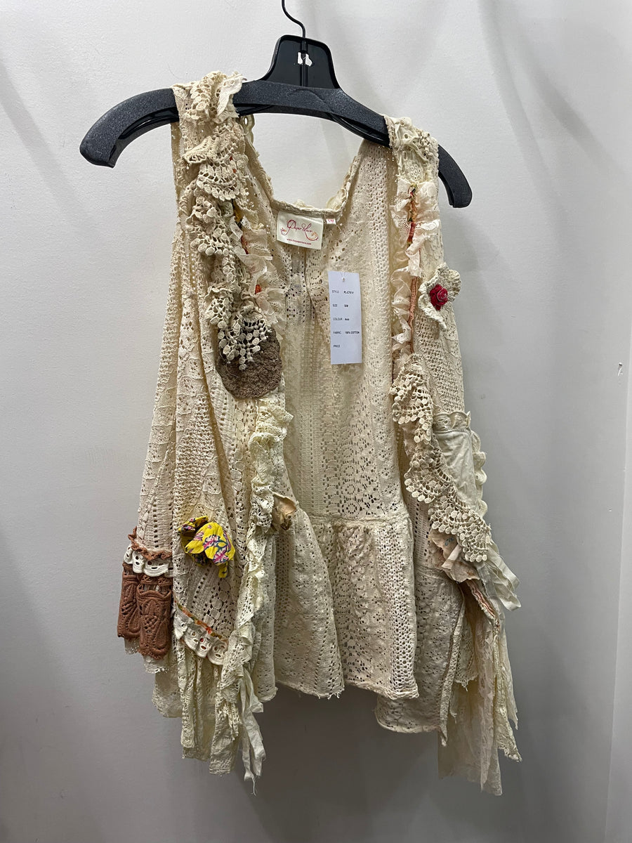Lacey Floral Dream Vest by Paper Lace