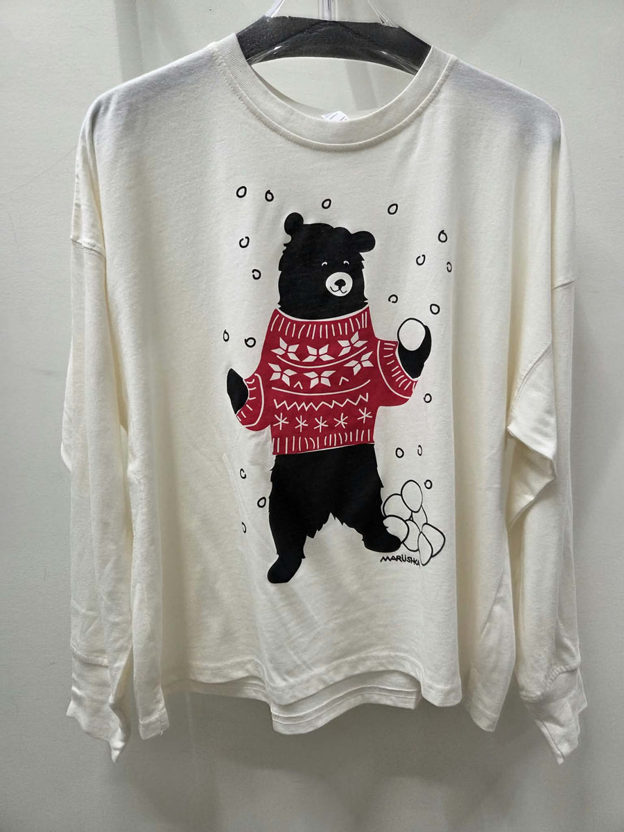 Sweater Bear Long Sleeve Tee by Marushka - Robin Booutique