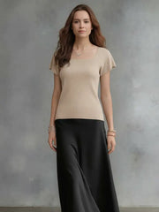 Pleated Short Sleeve Top by EllyNDale Robin Boutique