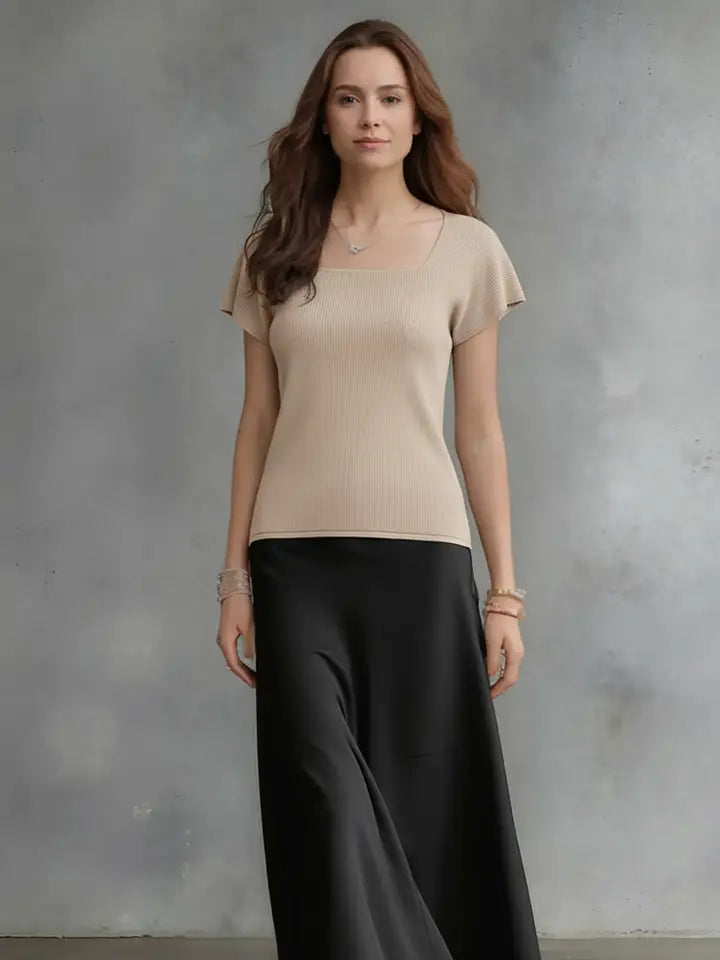 Pleated Short Sleeve Top by EllyNDale Robin Boutique