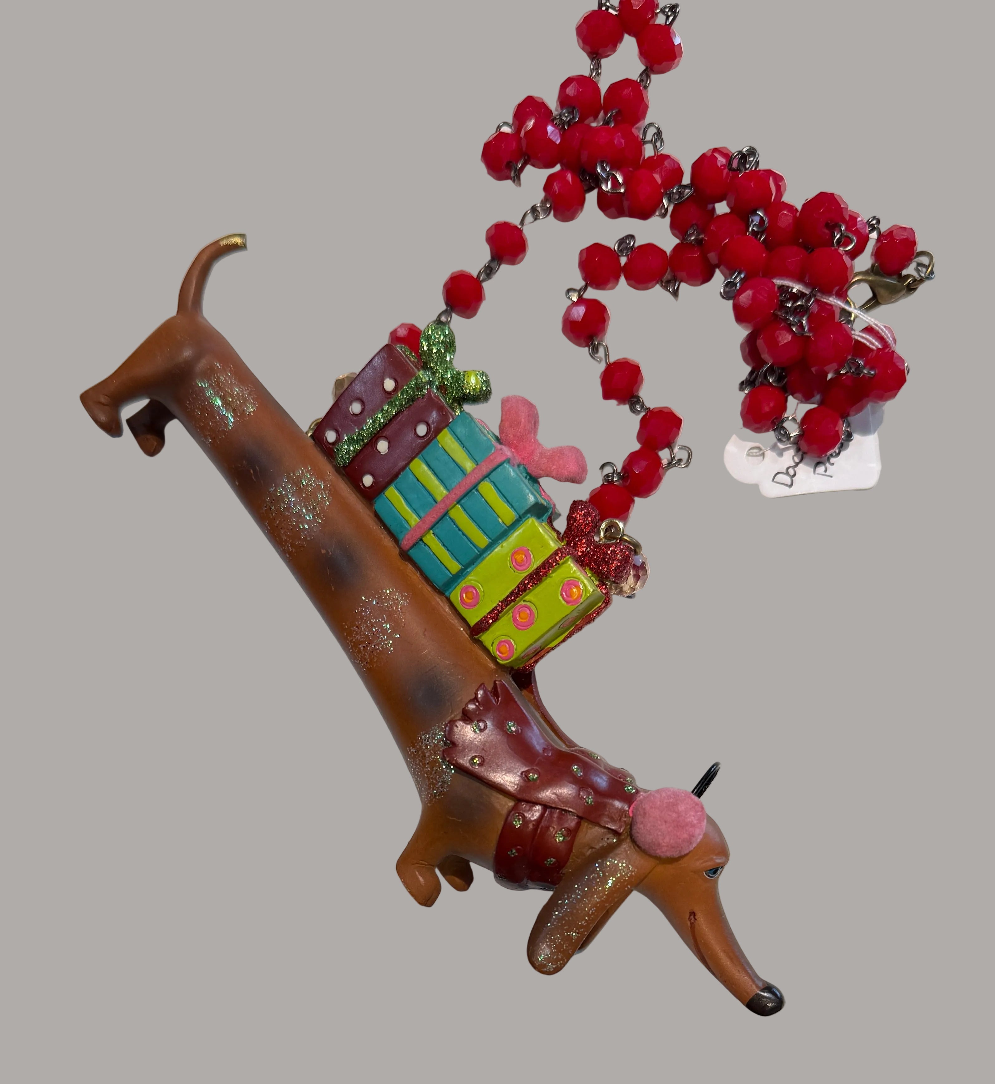 Dachshund Presents Necklace by Gina Robin Boutique