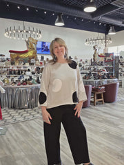 Full Circle Dot Pullover by Olivia