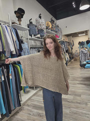 3/4 Sleeve Oversized Sweater