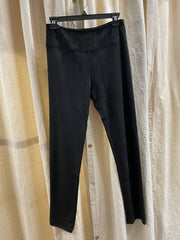Annelise Stretch Suede Pants in Black by Joh Robin Boutique