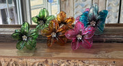 Flower Hair Claw with Rhinestone Center Robin Boutique