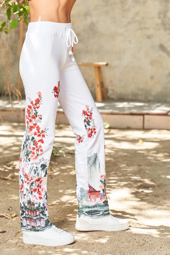 Zen Pant in Pagoda Print by Paparazzi