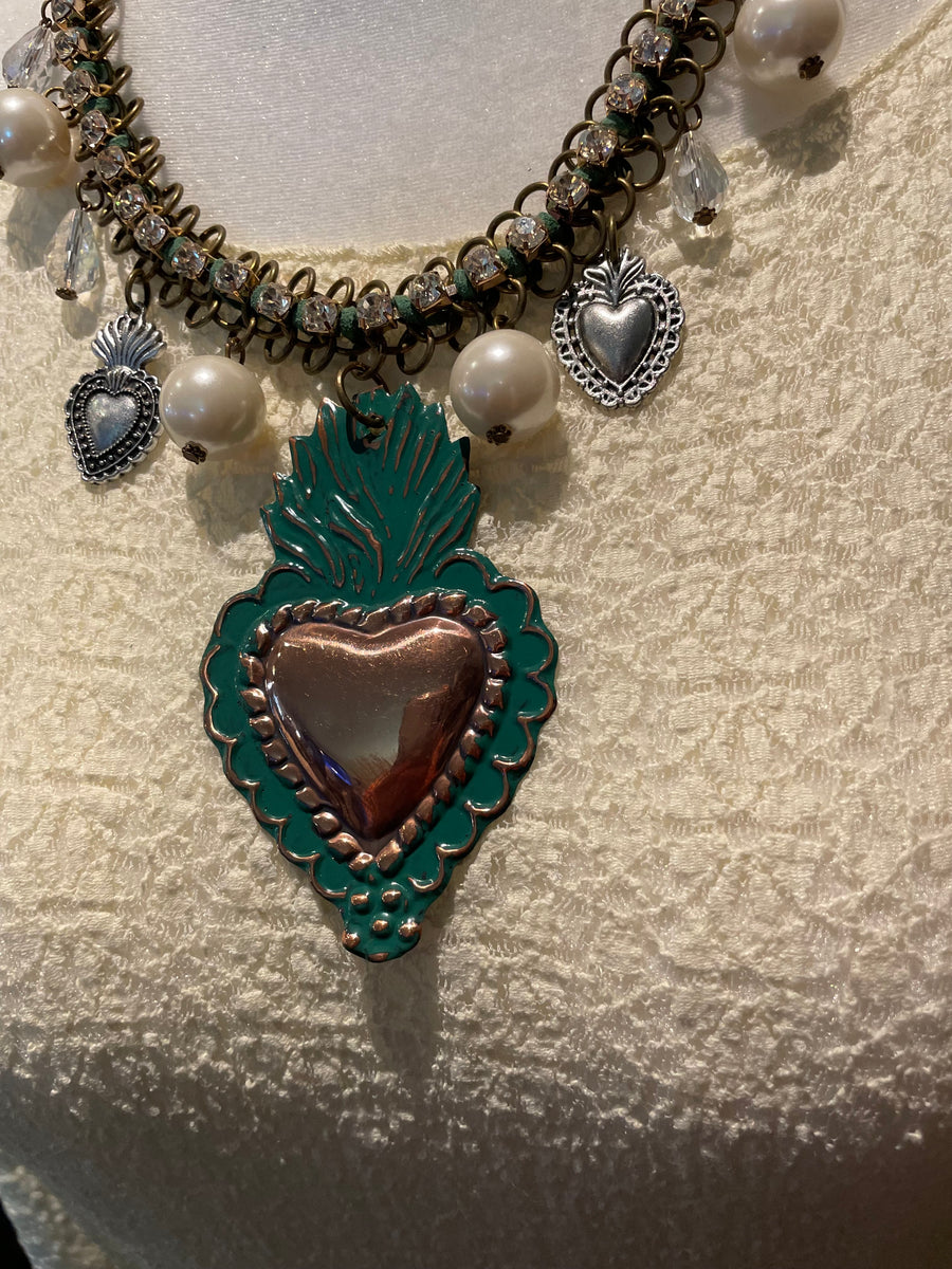 Celtic Heart Silver Charm Necklace by Gina