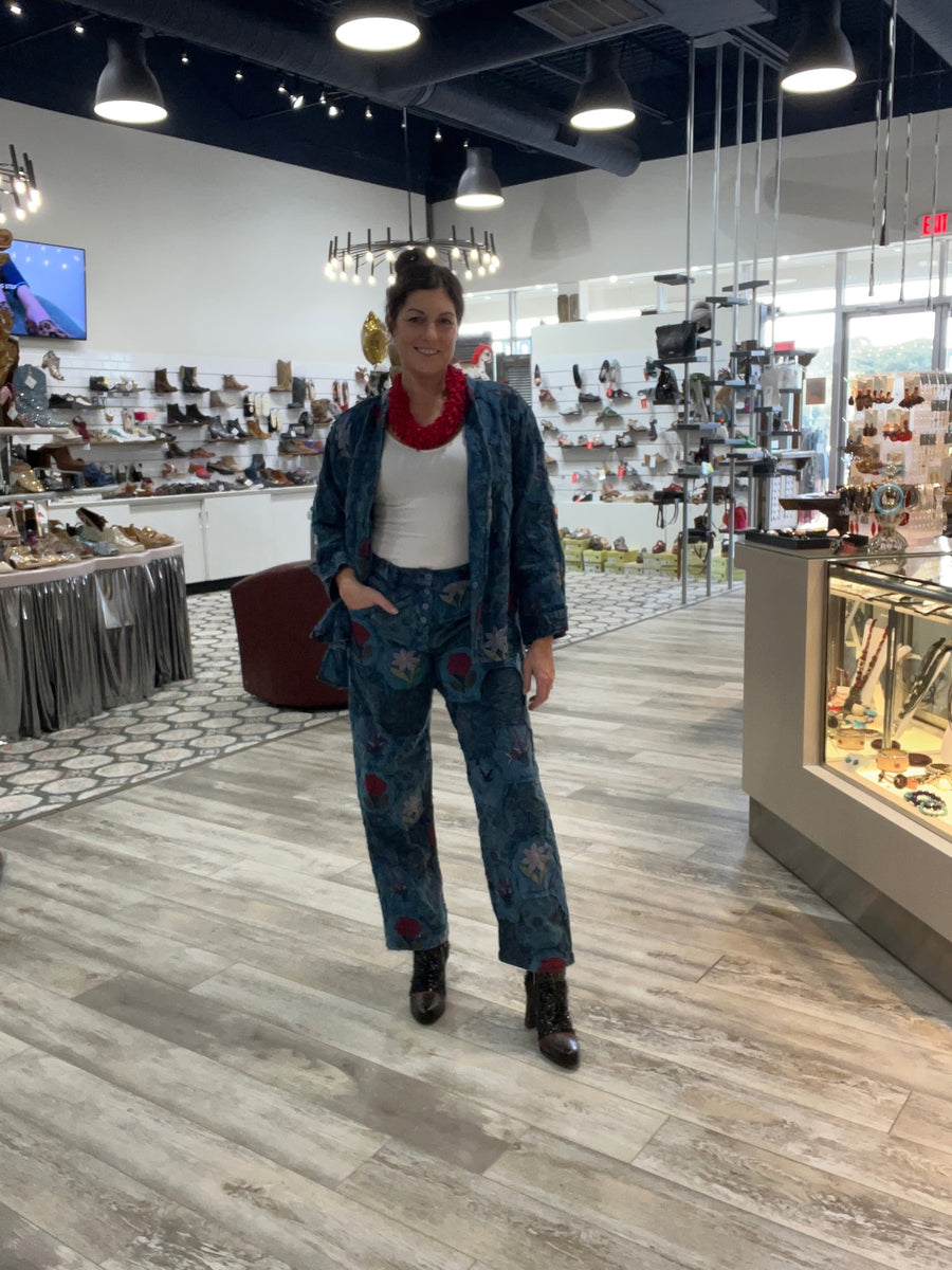 Garden Patchwork Denim Pants by The Paper Lace