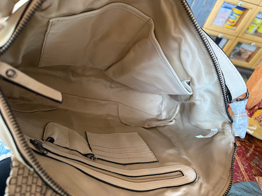 Angela Washed Soft Leather Tote Shoulder Handbag by Milo