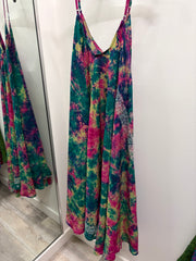 Crepe Sari Moonchild Slip Dress #185 by Kantha Bae