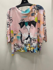 3/4 Sleeve Dolman Sweater in Piper Print by Inoah